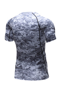 PEPEPEACOCK 4 Way Stretch Men's Cool Tech Quick Dry Compression Short Sleeve T-Shirt