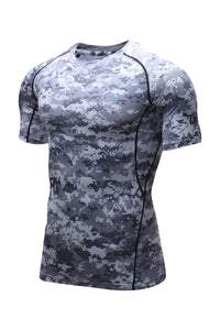 PEPEPEACOCK 4 Way Stretch Men's Cool Tech Quick Dry Compression Short Sleeve T-Shirt