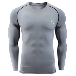 PEPEPEACOCK Men's Cool Dry Compression Baselayer Long Sleeve Shirts