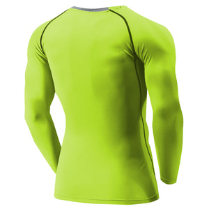 PEPEPEACOCK Men's Cool Dry Compression Baselayer Long Sleeve Shirts