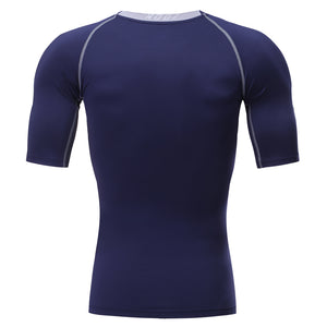 PEPEPEACOCK 4 Way Stretch Men's Cool Tech Quick Dry Compression Short Sleeve T-Shirt