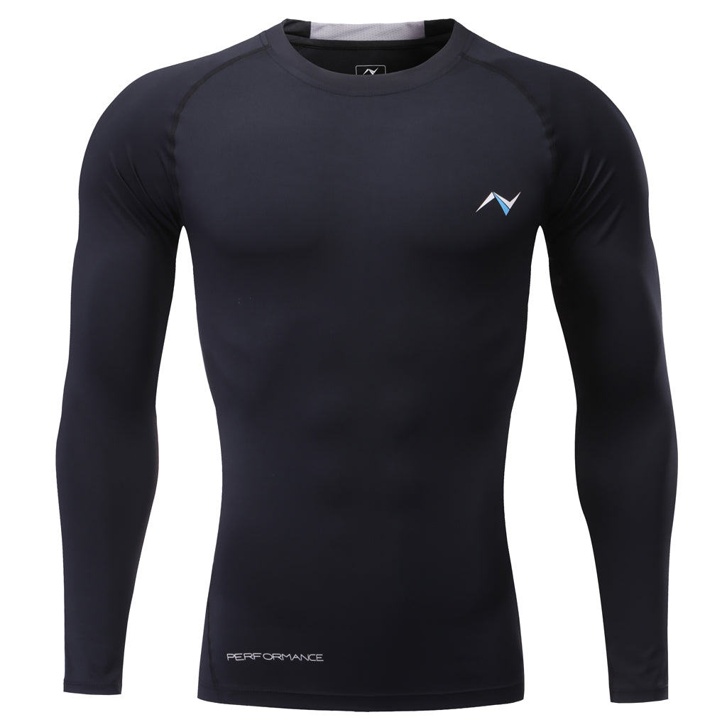 PEPEPEACOCK Men's Cool Dry Compression Baselayer Long Sleeve Shirts