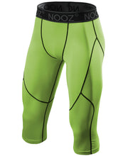 Load image into Gallery viewer, PEPEPEACOCK Men&#39;s Compression 3/4 Capri Pants Baselayer Legging Tights with Cool Dry Tech
