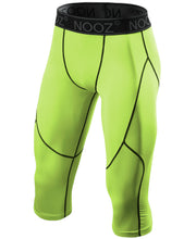 Load image into Gallery viewer, PEPEPEACOCK Men&#39;s Compression 3/4 Capri Pants Baselayer Legging Tights with Cool Dry Tech
