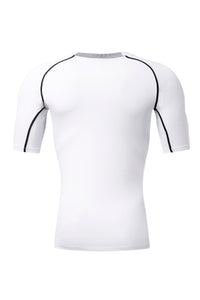 PEPEPEACOCK 4 Way Stretch Men's Cool Tech Quick Dry Compression Short Sleeve T-Shirt