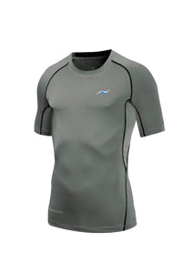 PEPEPEACOCK 4 Way Stretch Men's Cool Tech Quick Dry Compression Short Sleeve T-Shirt